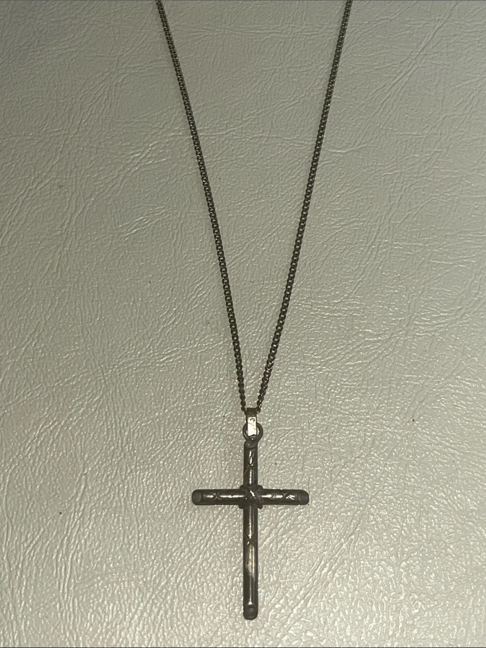 Men's Black Stainless Steel Cross Necklace Pendant